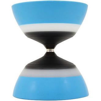 Diabolo à roulement à bille équipé de 5 roulements de couleur bleu.