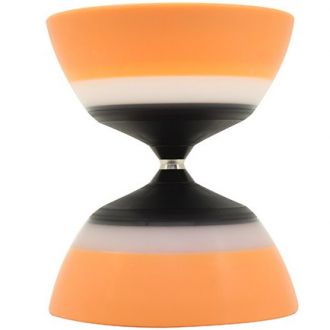 Diabolo à roulement à bille équipé de 5 roulements de couleur orange.
