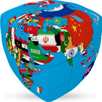 Carte du monde 3x3x3