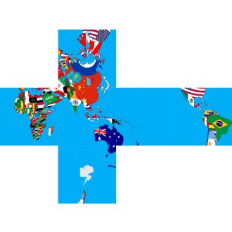Carte du monde 3x3x3