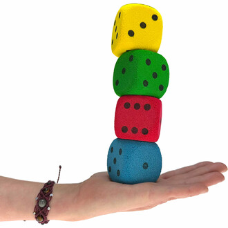 With their medium size, these dice are suitable for the hands of children and adults.