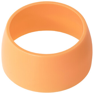 Anneau central en plastique orange pour massue de jonglerie, avec une forme légèrement conique et une surface lisse.