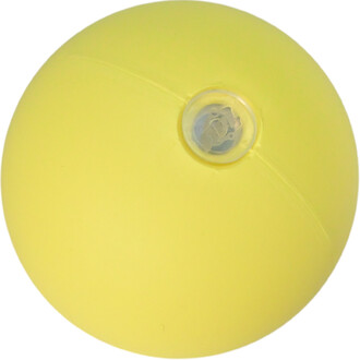 Boule de jonglerie jaune de 80 mm avec un design lisse et une ouverture au centre pour un système de remplissage.
