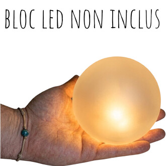 Balle de jonglage translucide couleur ambre, 100 mm et 200 g, tenue dans une main - édition limitée.