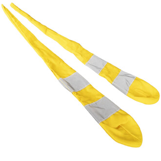 Paire de chaussettes longues jaunes avec bandes réfléchissantes argentées, modèle Techno Status.