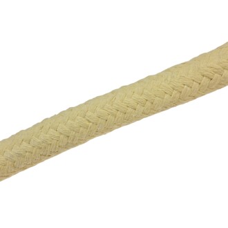 Bolas Snake en gros plan, montrant le cordon tressé de couleur crème, avec une texture lisse et douce.