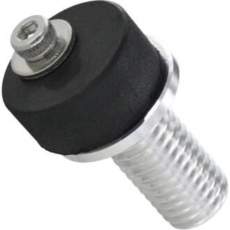 Boulon Fusion 1.0 Threeworlds (ancienne version) – tête noire ronde avec insert hexagonal et tige filetée argentée.