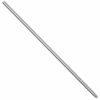 Bacchetta da giocoleria in metallo cromato, lunghezza 55 cm o 75 cm, vista diagonale su sfondo bianco.