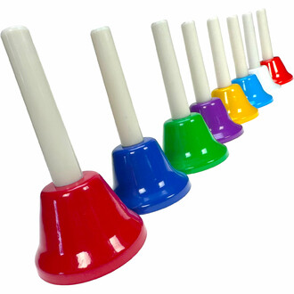 Les cloches musicales peuvent être utilisées pour des ateliers d'éveil musical.