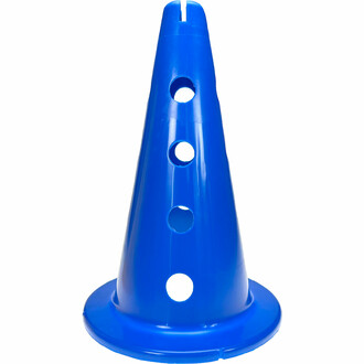 This blue PVC cone is sturdy and durable, for long-term use.