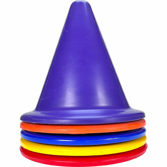 Improve your agility and coordination with this handy and colorful sports cone, available in a variety of vibrant colors. Built-in to store in little space.