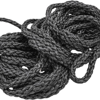 Corde Technora à 8 brins noire, torsadée et enroulée, corde robuste pour la jonglerie.
