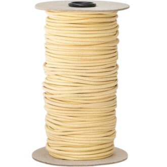 Bobine de corde statique en Kevlar lisse (non cardée), couleur crème, enroulée sur une bobine en carton