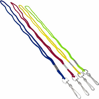 Whistle lanyard available in red, blue, green and yellow to match your preferences.