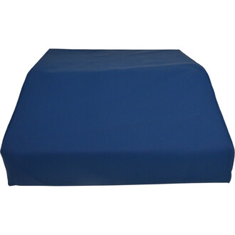 Coussin pour maintien de la nuque de couleur bleue, de forme rectangulaire et au toucher légèrement rembourré. Le coussin est conçu pour offrir un soutien confortable à la nuque.
