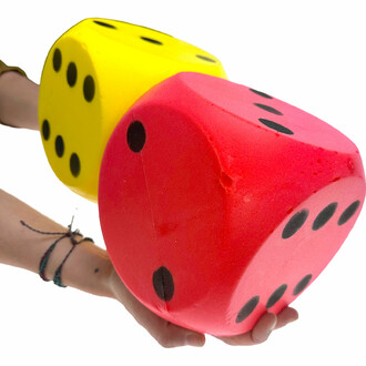 Giant dice for fun math activities.