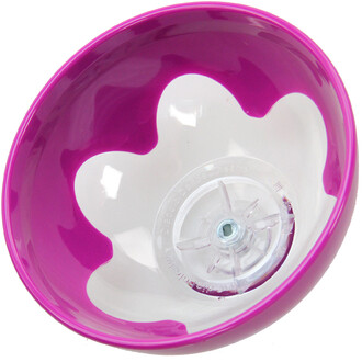 Diabolo Hyperspin à roulements, coques translucides violettes et axe central visible.