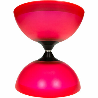 Ontdek de schittering van de doorschijnende rode Diabolo Vision, perfect voor beginnende jongleurs. De heldere kleur en unieke transparantie trekken de aandacht en voegen een fascinerend visueel element toe aan uw optreden.