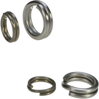 Double anneaux en métal pour bolas, comprenant deux anneaux de différentes tailles et formes, adaptés pour le montage de bolas et assurant une bonne accroche.