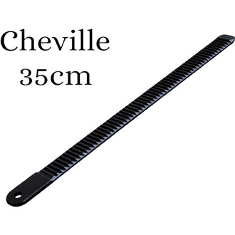 Échelle snowboard Cirkao noire, longueur 35 cm, dentée sur un côté avec œillet à l’extrémité.