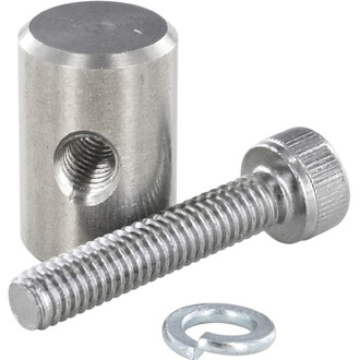 Écrou cylindre V3 en métal avec filetage interne, vis filetée et rondelle argentée (pièces pour Hub Dragon Threeworlds).