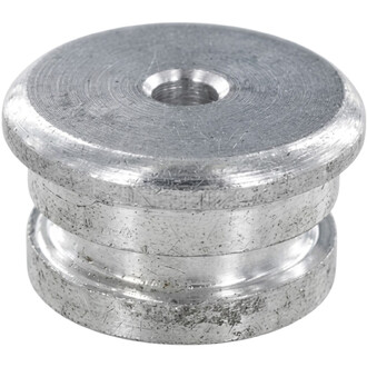 Embout fixe Fusion 22 mm sans joint, pièce cylindrique en métal argenté à surface usinée et orifice central.