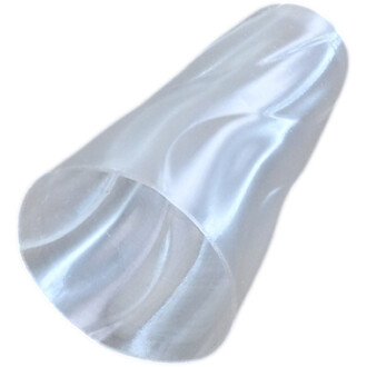 Embout transparent en plastique, forme cylindrique et arrondie, destiné au Pod Flowtoys avec Adaptateur Vision.