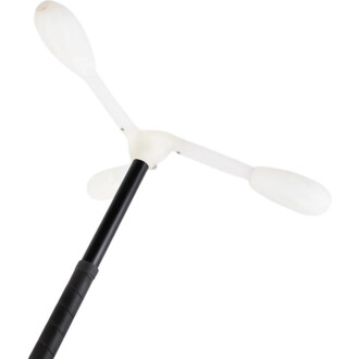 Embout quick release Dragon Threeworlds : hélice blanche à trois pales monté sur une tige noire.