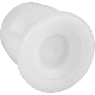 Embout en silicone blanc Fusion, gros plan sur une pièce arrondie et lisse