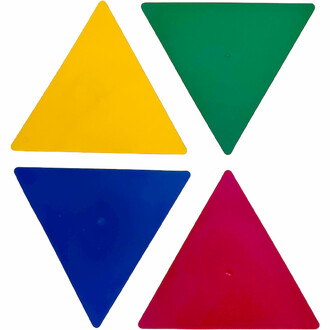 Triangles flexibles pour marquage : formes géométriques ludiques.