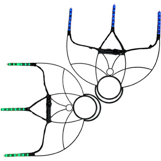 Eventail lumineux lotus 3 branches RGB