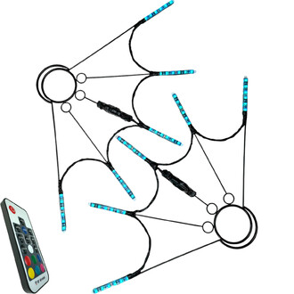 Eventails lumineux 5 branches Spider RGB