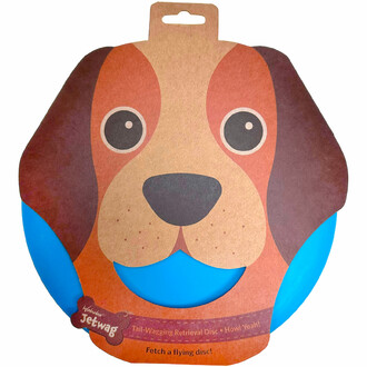 Frisbee Jetwag: a soft and durable rubber flying disc for exciting play times with your canine companion.
