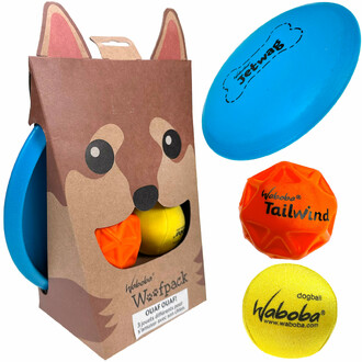 Woofpack: Frisbee + ballen voor honden