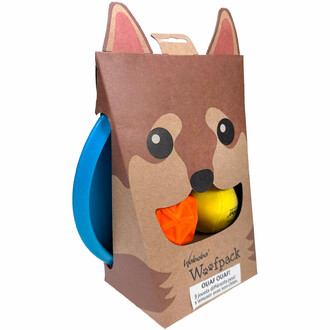 Woofpack: Frisbee + ballen voor honden