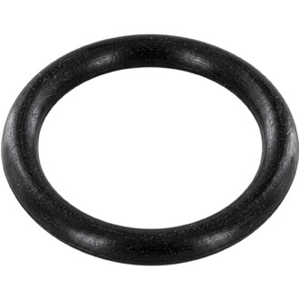 Joint torique Fusion D70 noir en caoutchouc, vue de près sur fond blanc