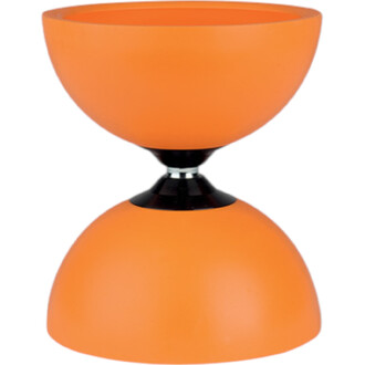 Diabolo lumineux orange avec deux coupelles orange et axe central noir – Kit Jazz Light Fluxo