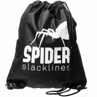 Sac noir aux couleurs de la marque Slacklines, permet de ranger votre slackline et ses accessoires.