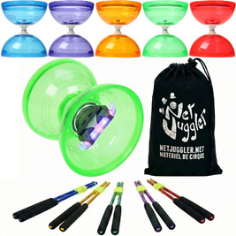 Kit de Diabolo Iluminado Typhoon + Bastões de Alumínio Anodizado