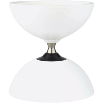 Kit diabolo Vision Free Lumineux Fluxo, avec un corps en plastique blanc et une tige centrale en métal, présentant une forme légèrement incurvée.