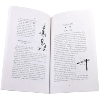 Livre ouvert The Art of Modern Juggling montrant des illustrations et du texte sur des techniques de jonglage, y compris une section sur l'équilibre d'une balle et diverses acrobaties.