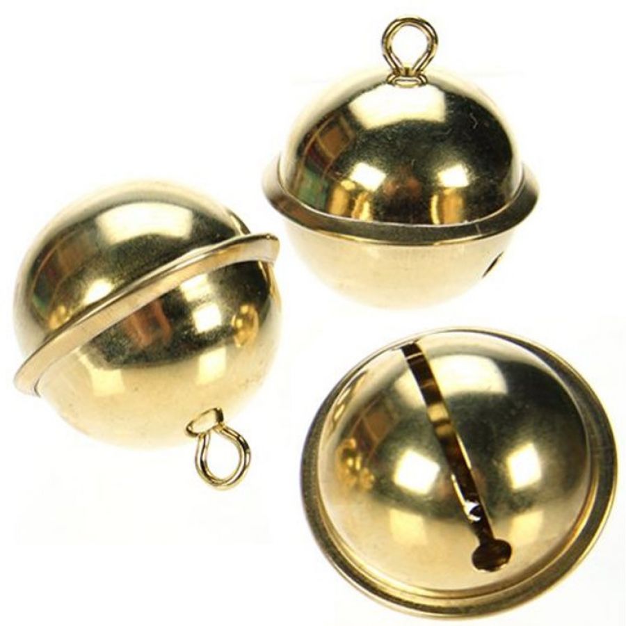 Set of 42mm golden bells by NetJuggler - NetJuggler
