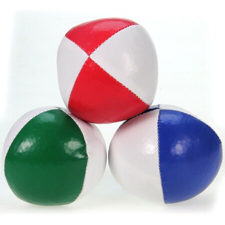 3 soft balls 120g. Blue Green and Red