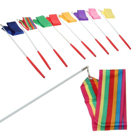 Set of 8 rhythmic gymnastics ribbons