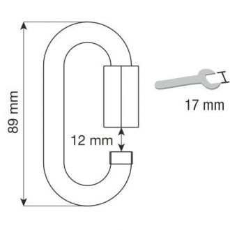 10 mm verzinkt stalen ovale snelkoppeling