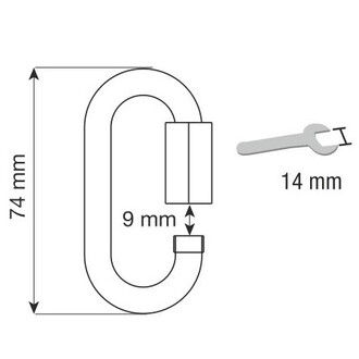 Maglia ovale in acciaio inossidabile da 8 mm