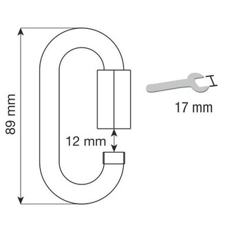 Maglia ovale in acciaio inossidabile da 10 mm