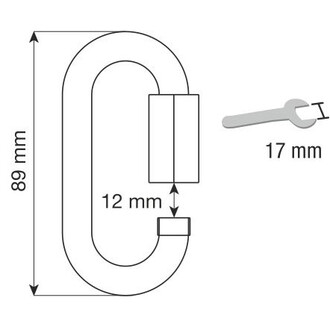 Maglia ovale zincata da 10 mm