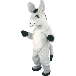 Mascota burro gris