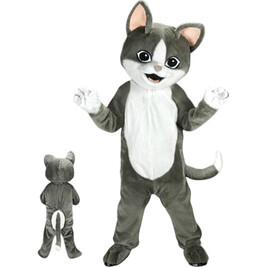 Mascotte Chat Gris